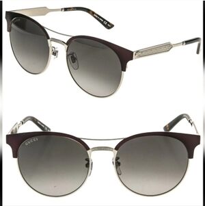 ✨ GUCCI ✨💜 Authentic Burgundy Gold Gray Sunglasses 💜 EUC‼️